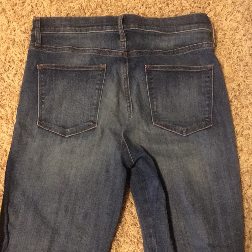 Gap jeans with black velvet style stripe